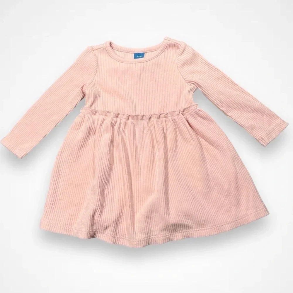4/$20 Old Navy  Pink Long Sleeve Dress
